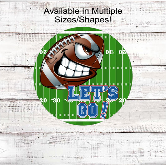 Football Fan Wreath Sign, Lets Go, Football Field Lover