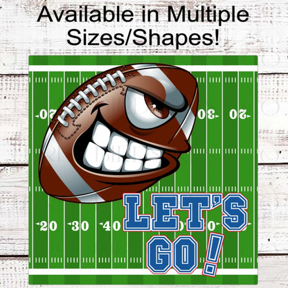 Football Fan Wreath Sign, Lets Go, Football Field Lover