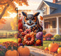Fall Double-Sided Garden Flag, Great Horned Owl Lover