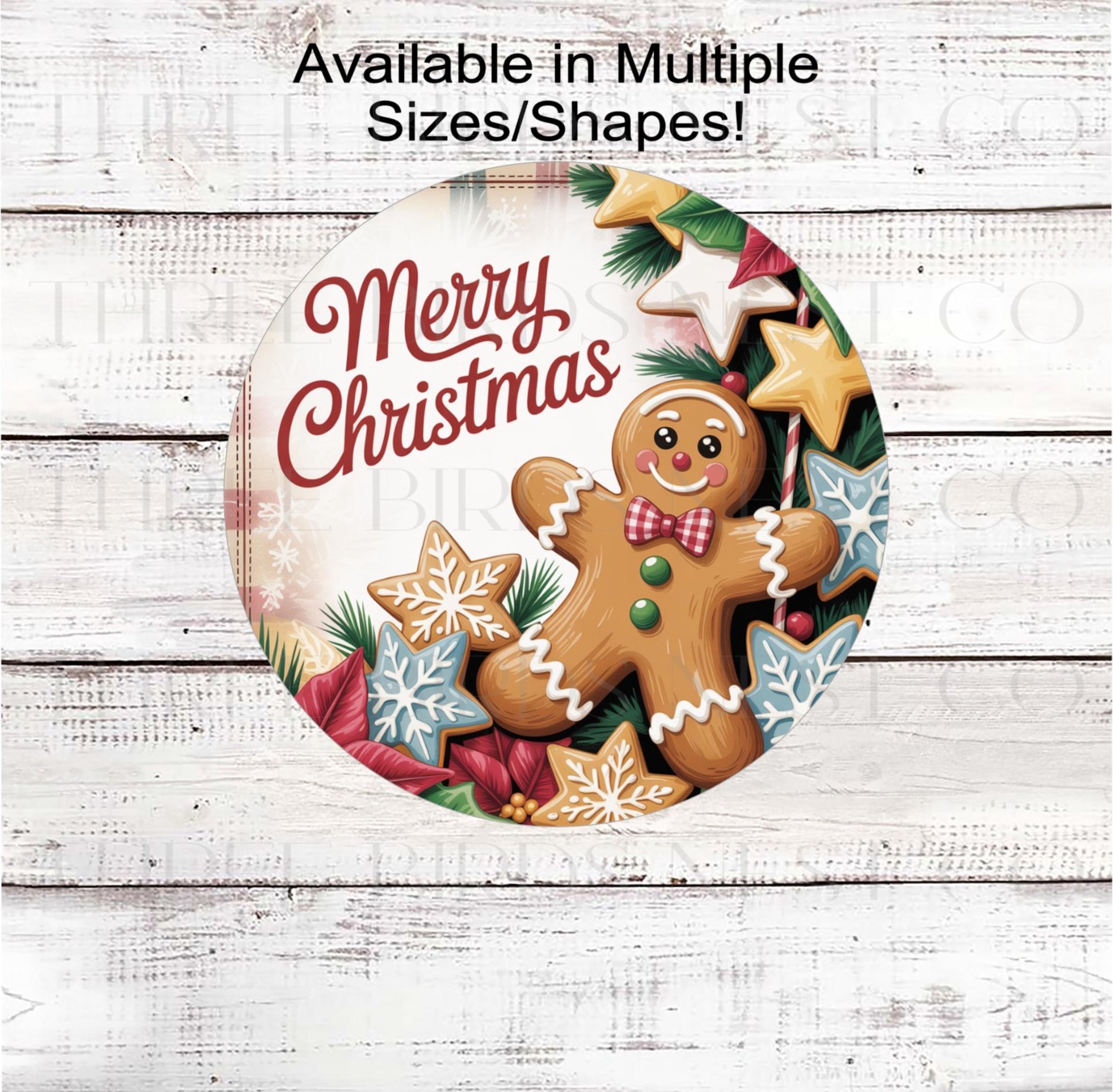 Gongerbread Wreath Signs, Cookies, Merry Christmas- CW2198