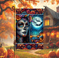 Halloween Double-Sided Garden Flag, Sugar Skull Lover, Roses