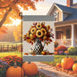 Fall Double-Sided Garden Flag, Sunflowers Lover, Primitive Decor