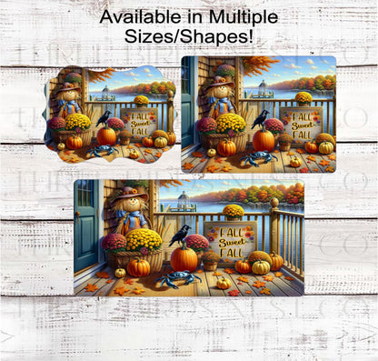 Fall Wreath Sign, Blue Crab Lover, Beach House, River Decor- B2183