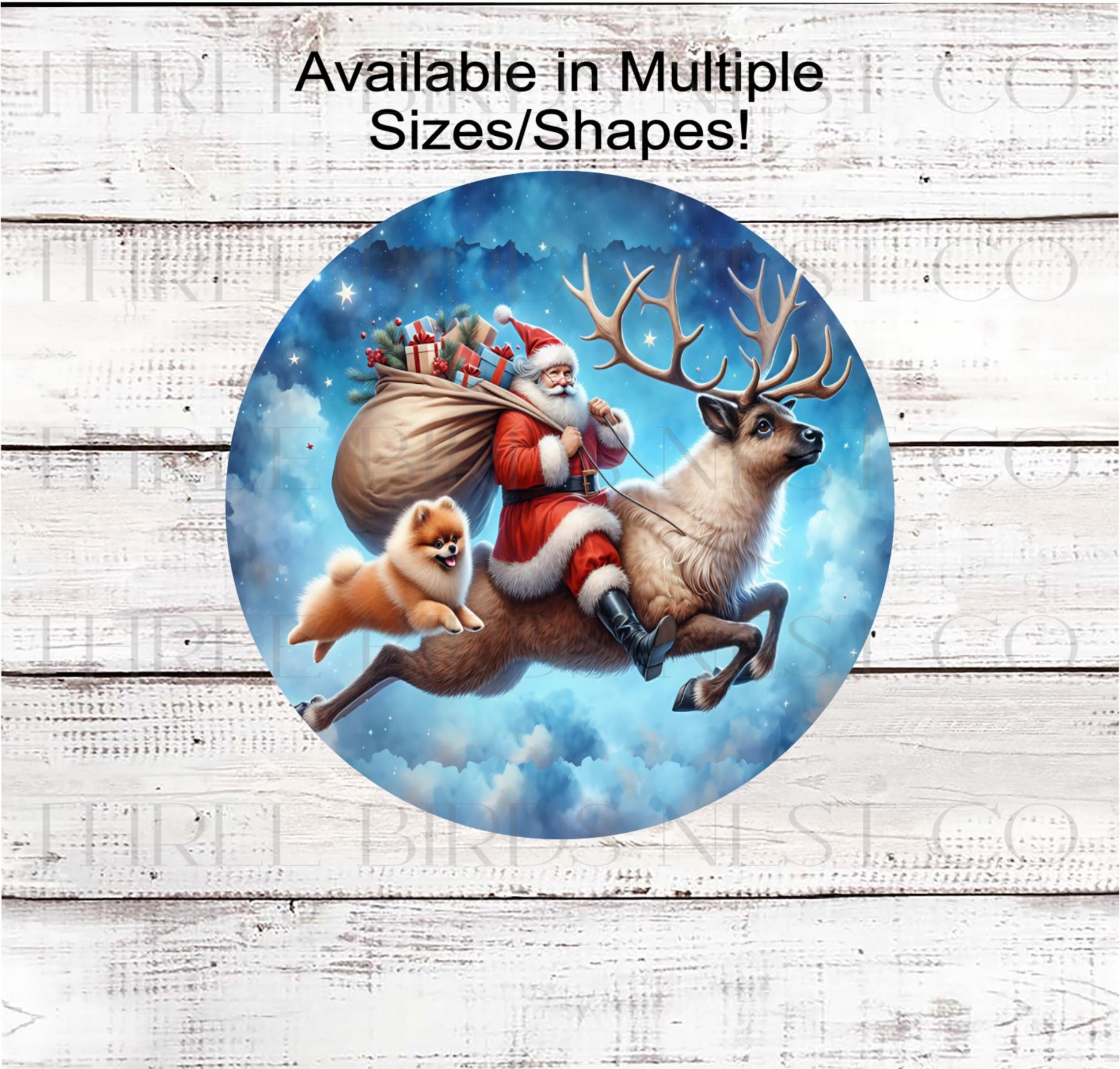 Christmas Wreath Sign, Pomeranian Dog, Pom Lover- PA2218