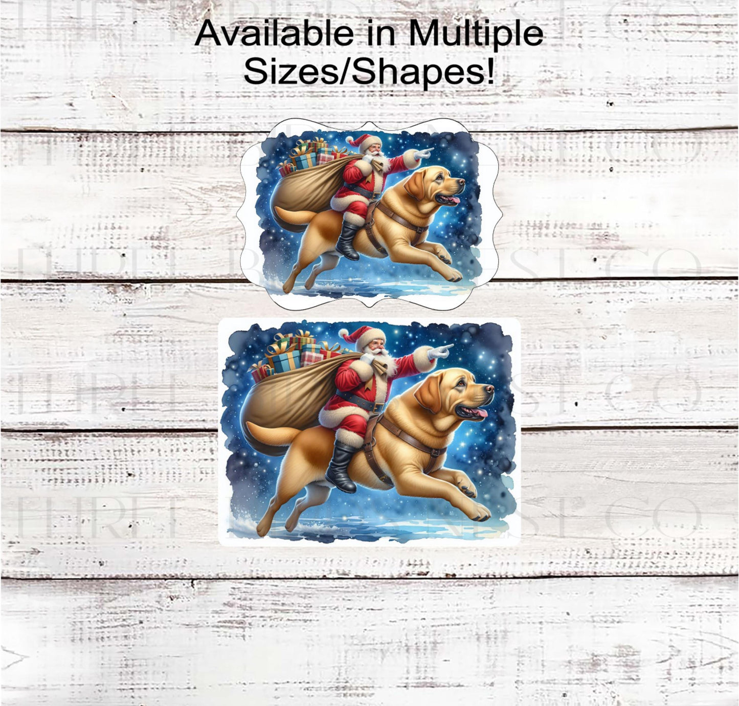 Christmas Wreath Sign, Labrador Retriever Dog, Yellow Lab Lover- PA2219