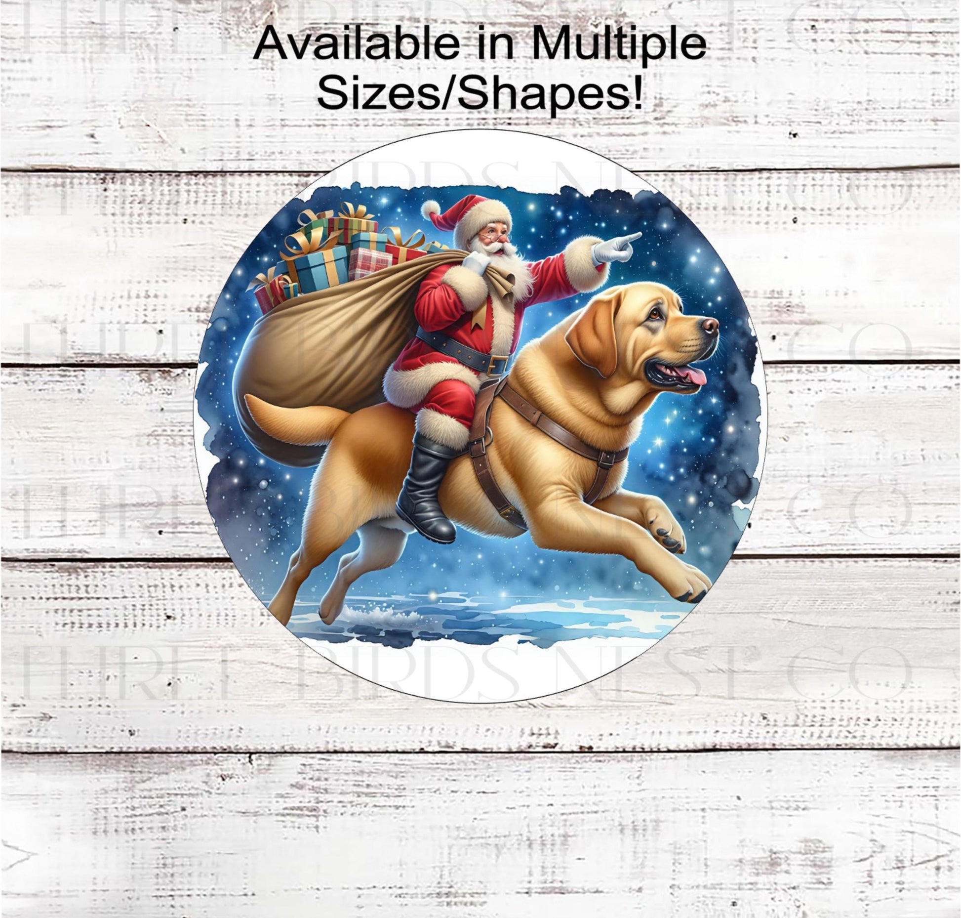 Christmas Wreath Sign, Labrador Retriever Dog, Yellow Lab Lover- PA2219