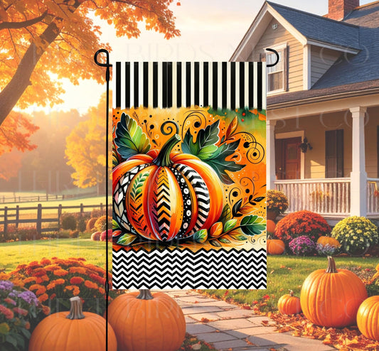 Fall Pumpkin Double-Sided Garden Flag