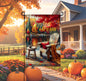 Fall Double-Sided Garden Flag, Lake House Decor, Autumn Welcome