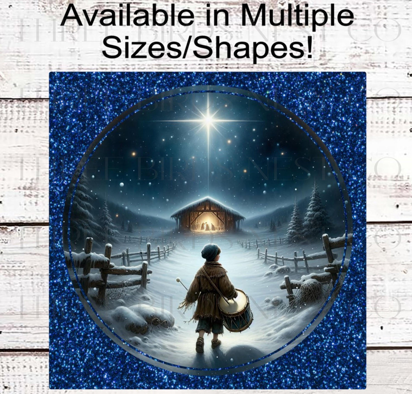 Christmas Wreath Signs, Little Drummer Boy, North Star- CW2224