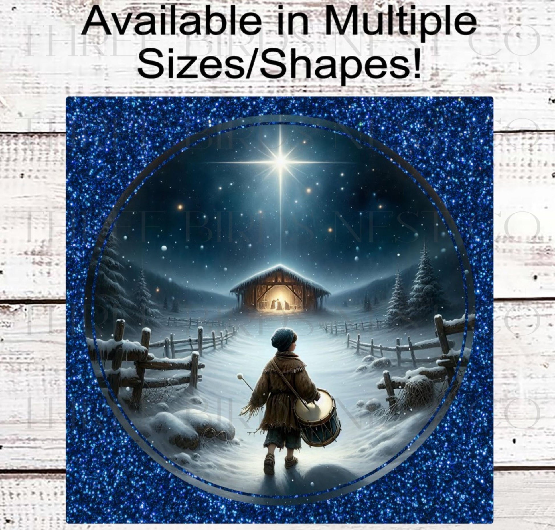 Christmas Wreath Signs, Little Drummer Boy, North Star- CW2224