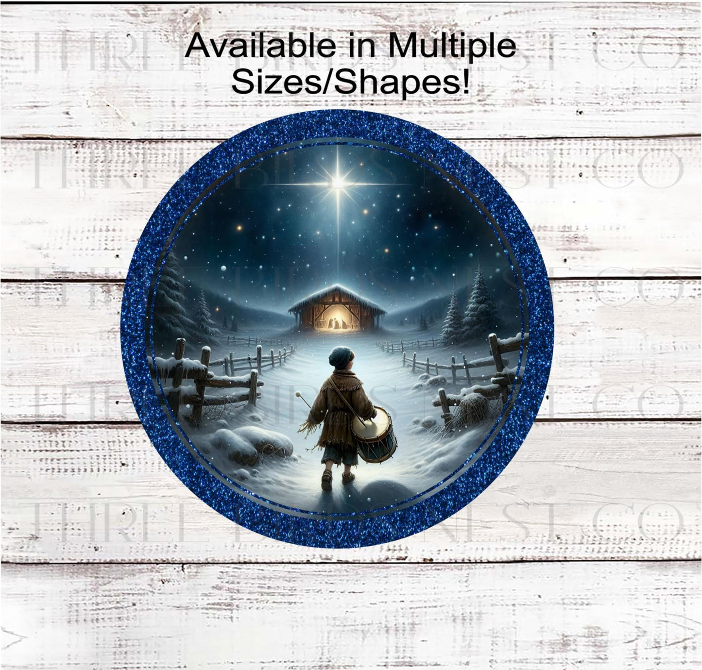 Christmas Wreath Signs, Little Drummer Boy, North Star- CW2224