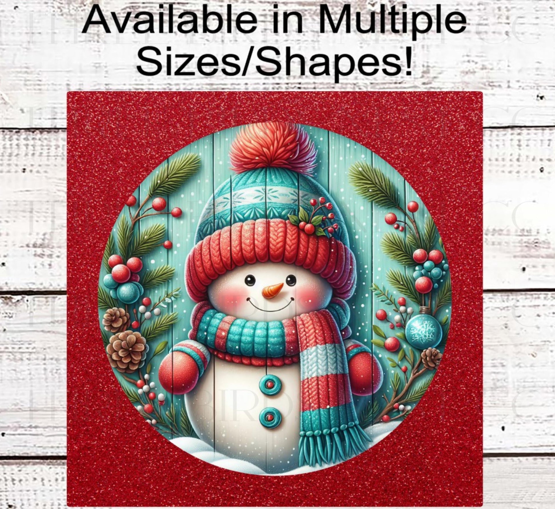 Snowman Wreath Signs, Beanie Hat and Mittens- CW2226