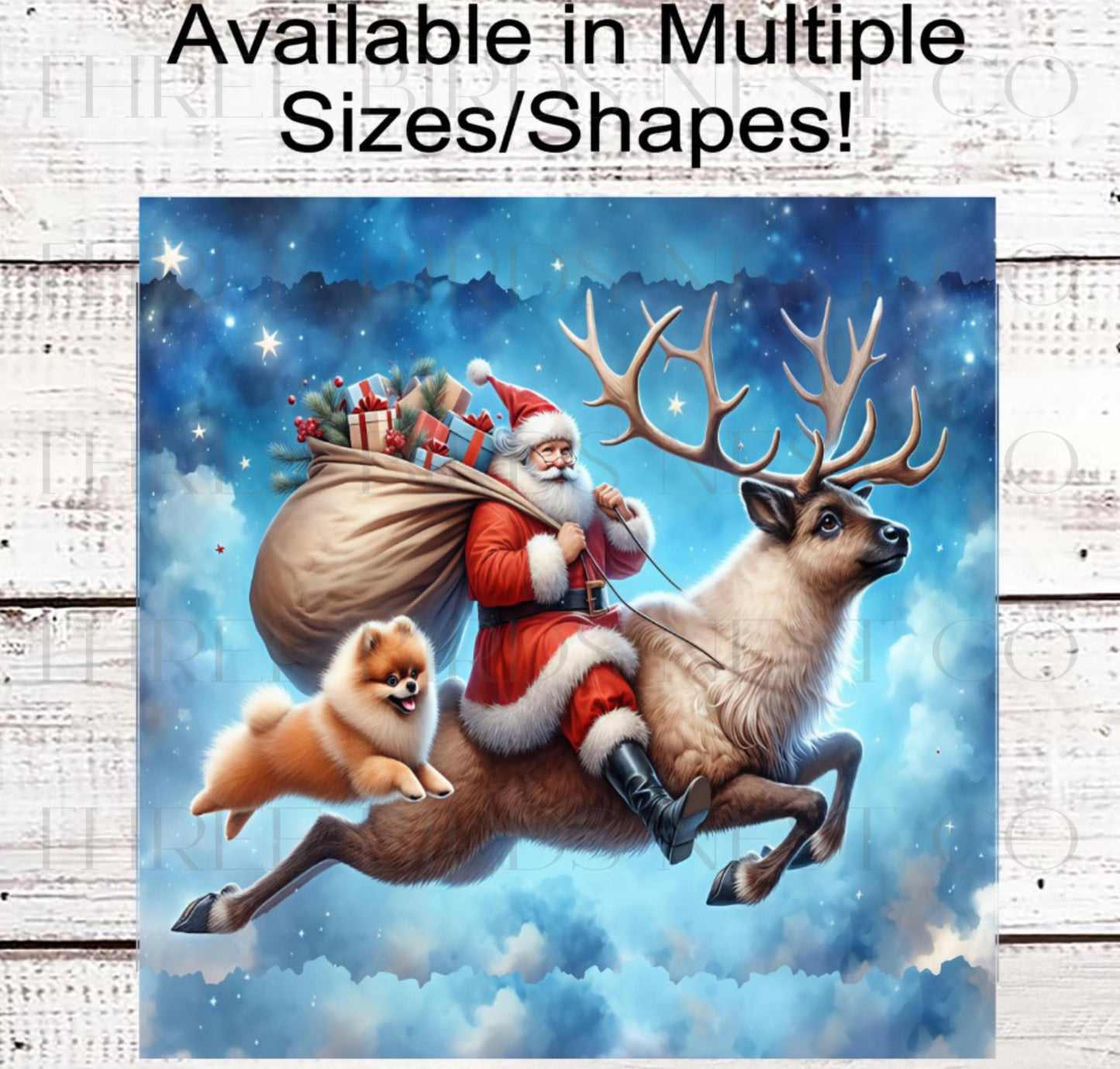 Christmas Wreath Sign, Pomeranian Dog, Pom Lover- PA2218