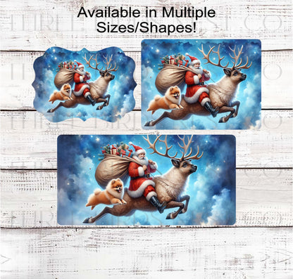 Christmas Wreath Sign, Pomeranian Dog, Pom Lover- PA2218