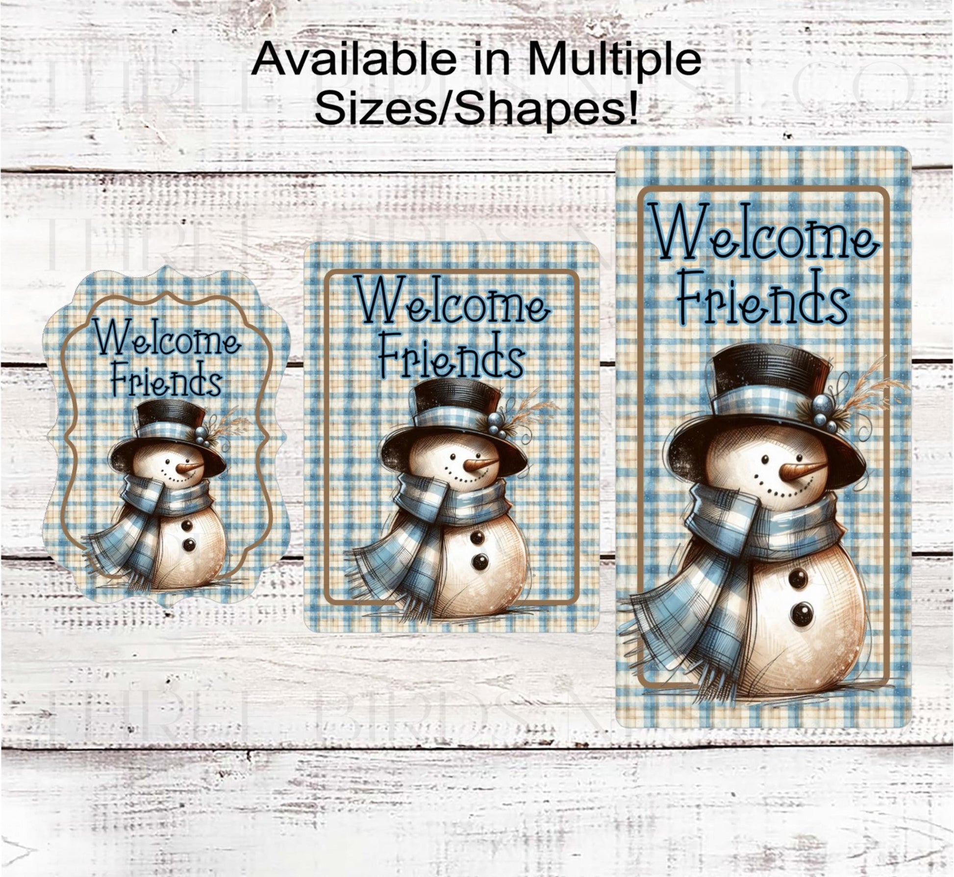 Snowman Wreath Sign, Welcome Friends, Farmhouse Christmas, Winter Welcome- CW2244