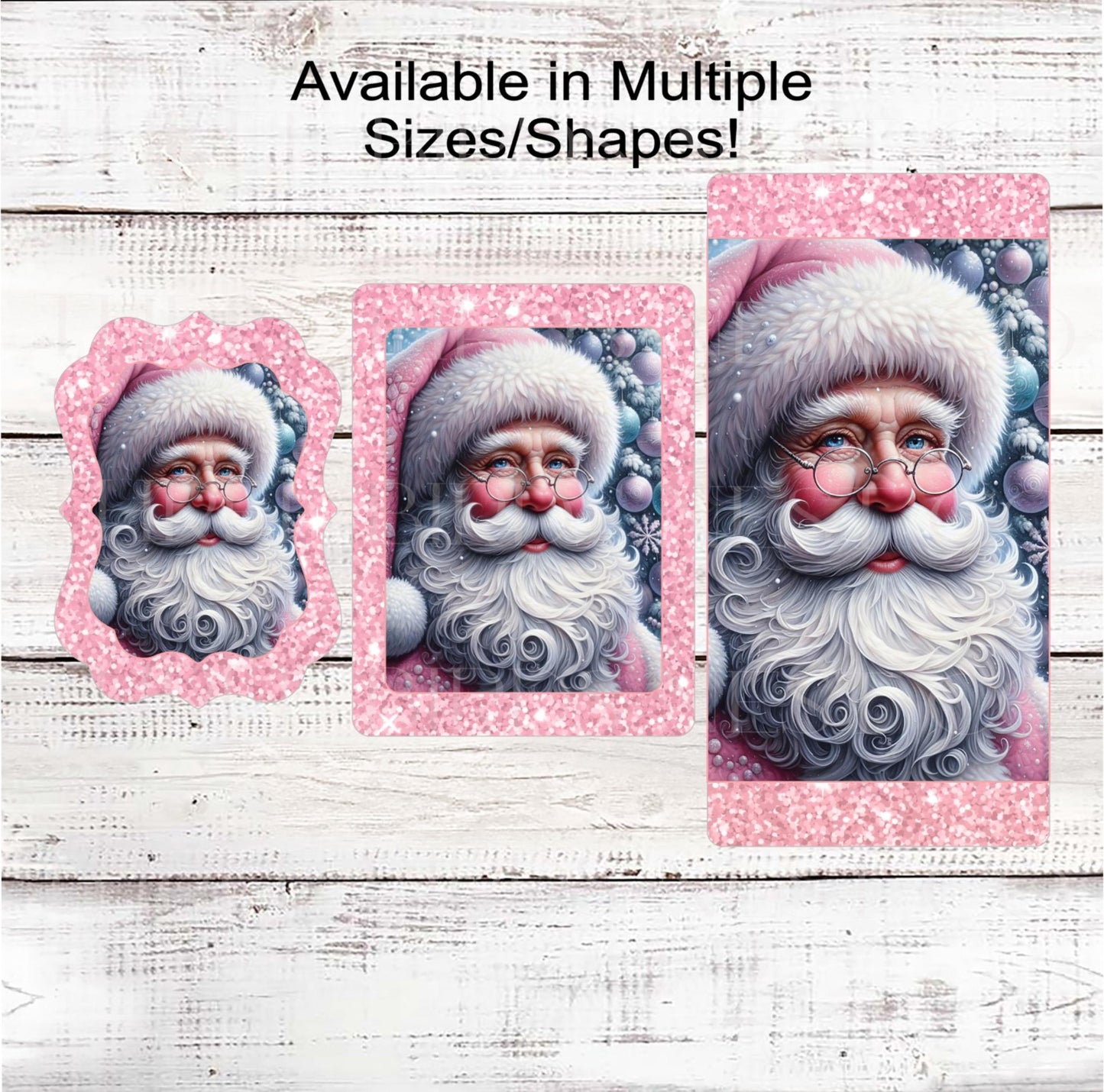 Christmas Wreath Signs, Santa Claus, Pastel Christmas, Turquoise Lover- CW2252