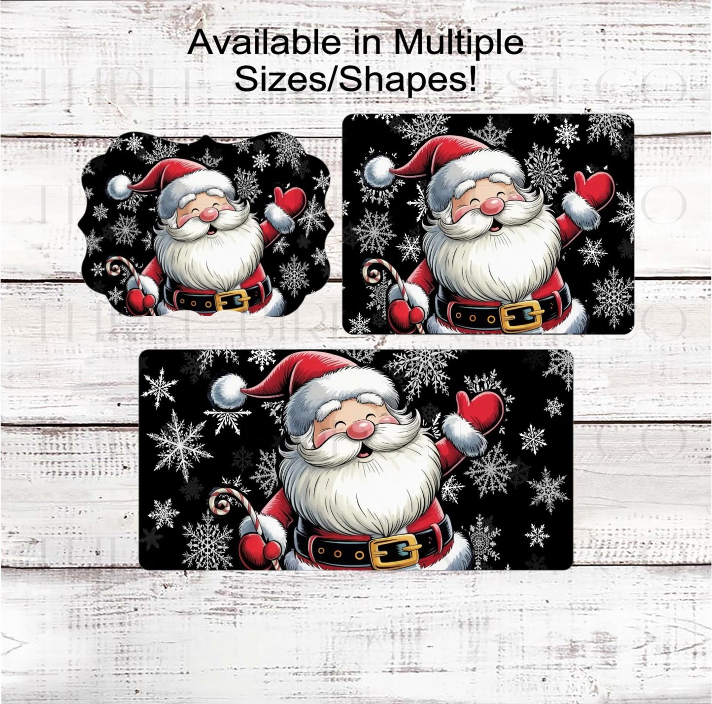 Santa Claus Wreath Sign, Candy Cane Lover, Whimsical Christmas- CW2257