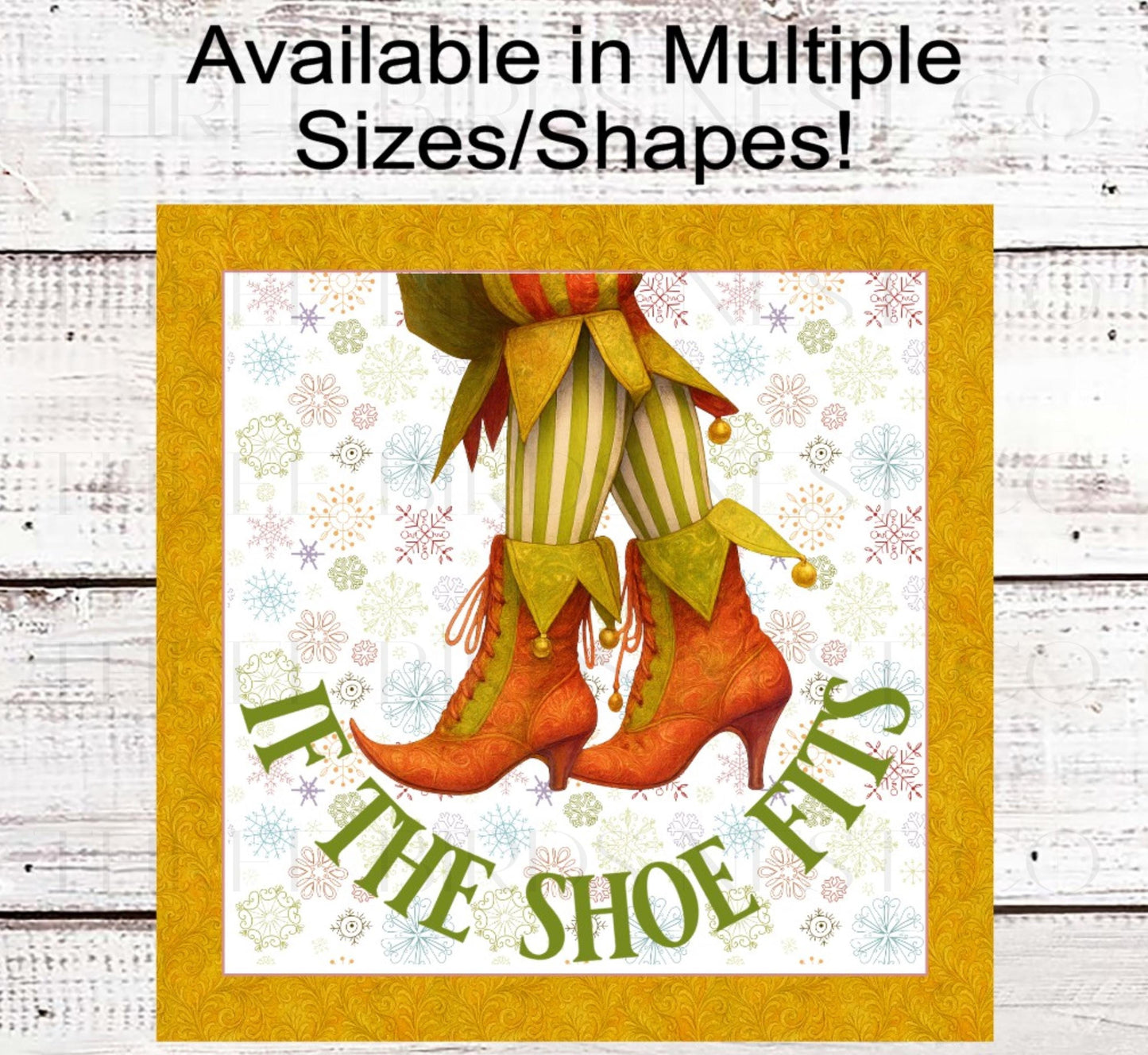 Christmas Wreath Signs, Vintage Elf Legs, If the Show Fits- CW2243