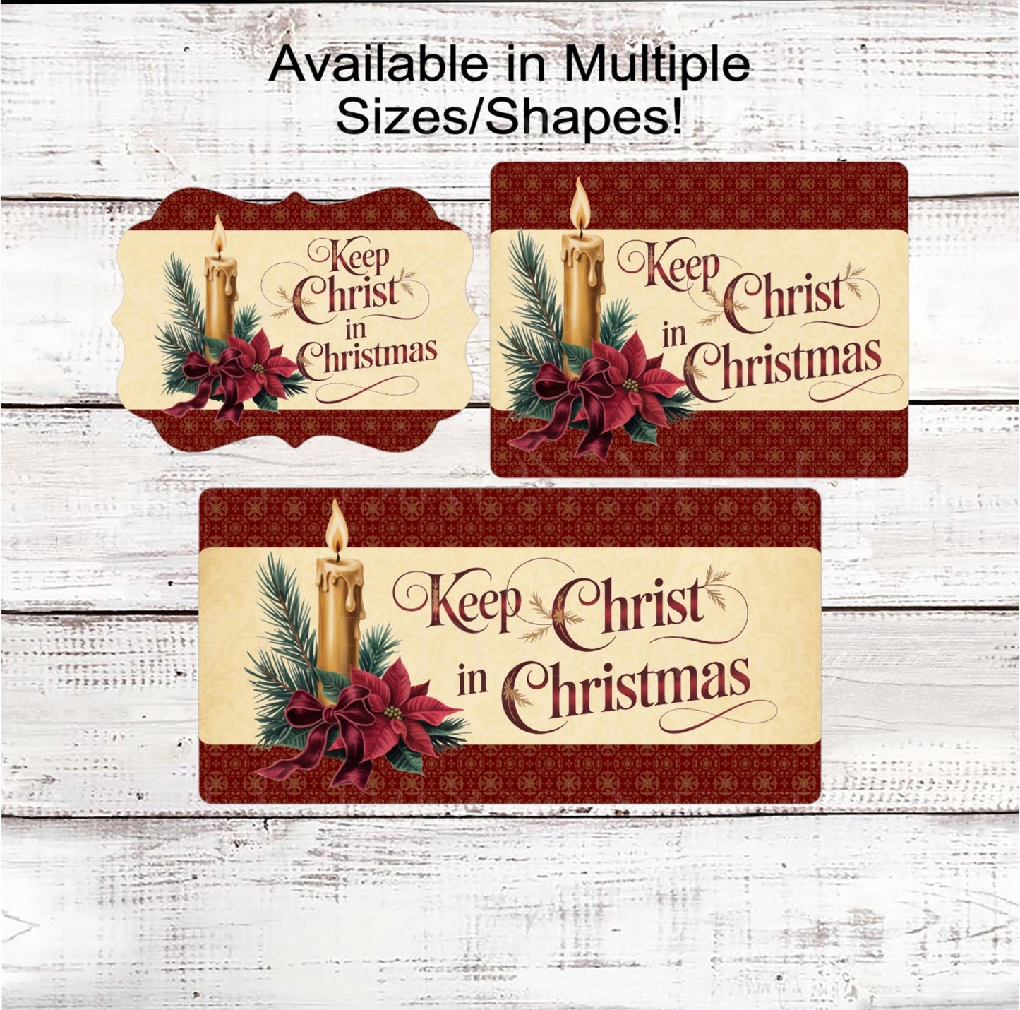 Christian Wreath Sign, Keep Christ in Christmas, Jesus is the Reason, Nativity Decor- CW2254
