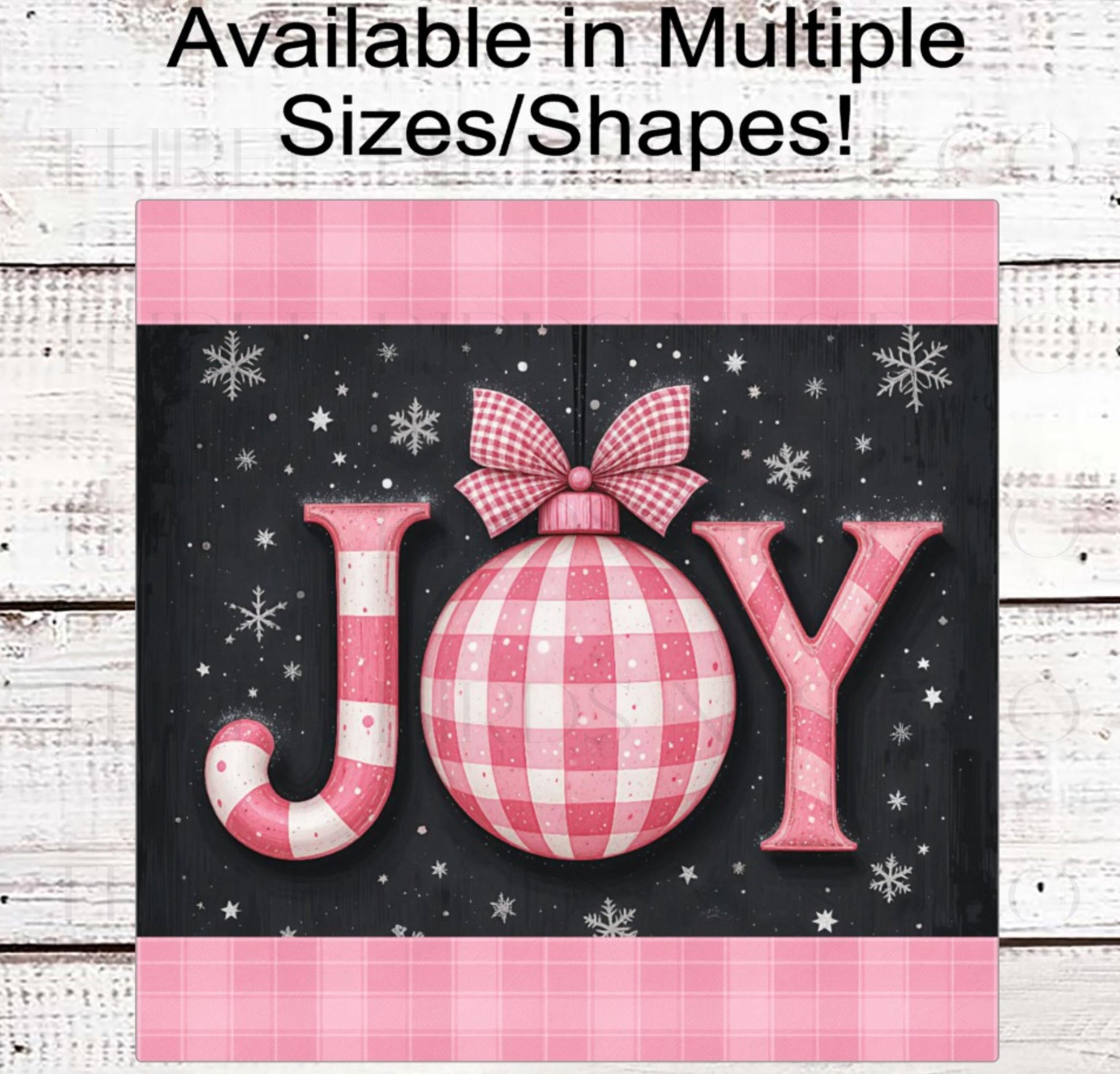 Christmas Wreath Sign, Pastel Joy Ornament- CW2263