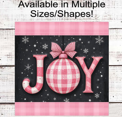 Christmas Wreath Sign, Pastel Joy Ornament- CW2263