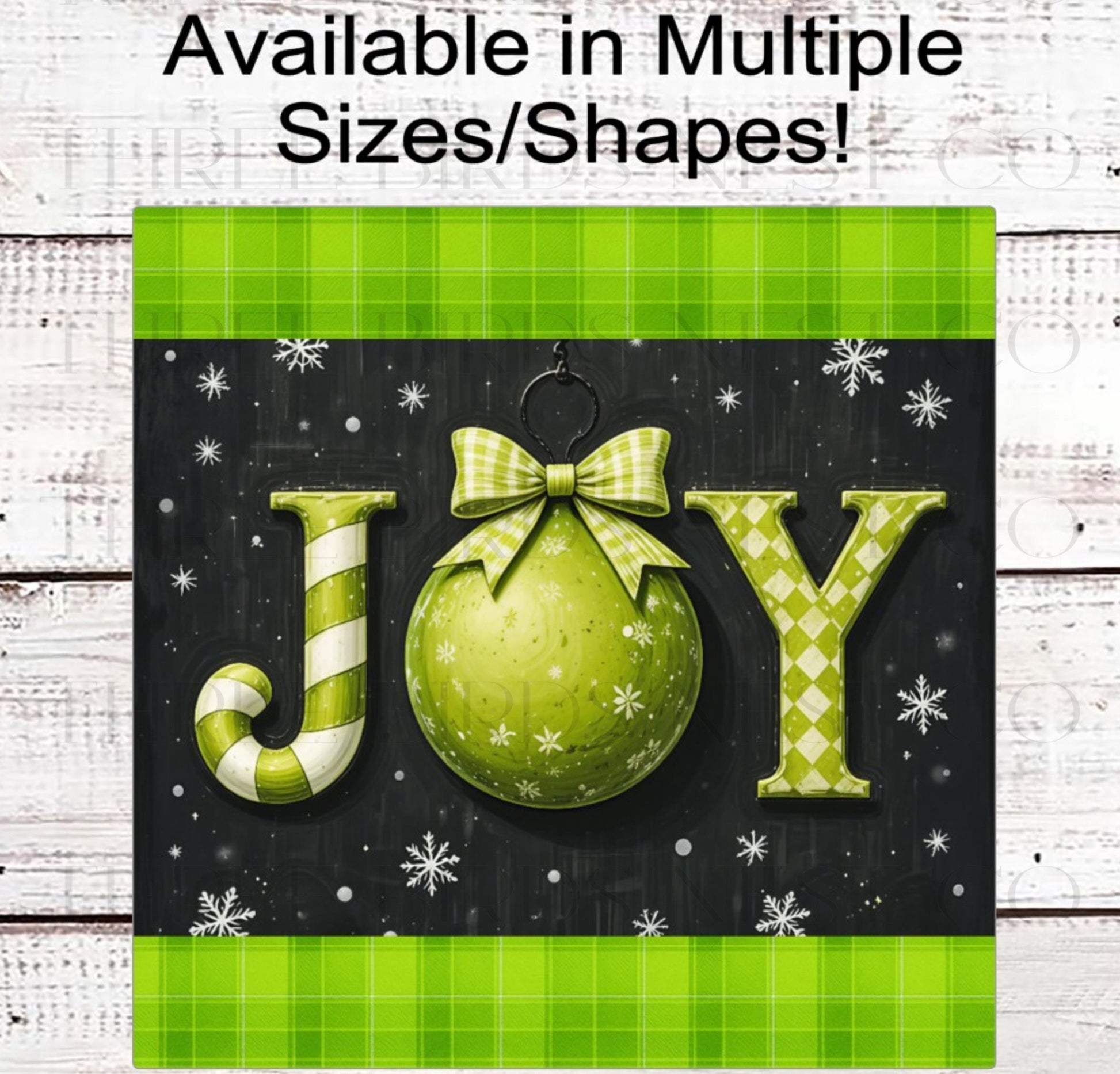 Christmas Wreath Sign, Pastel Joy Ornament- CW2266