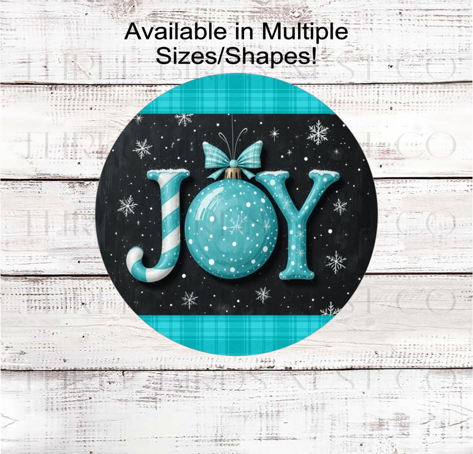 Christmas Wreath Sign, Pastel Joy Ornament- CW2264