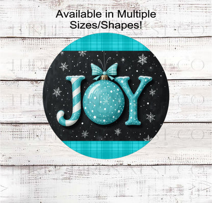 Christmas Wreath Sign, Pastel Joy Ornament- CW2264
