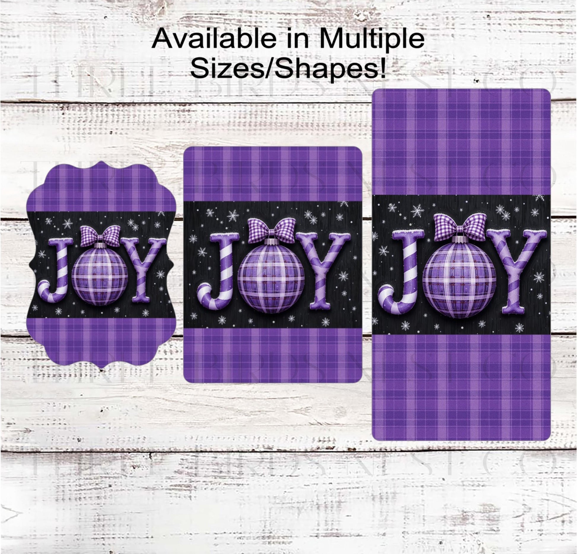 Christmas Wreath Sign, Pastel Joy Ornament, Purple Lover- CW2265