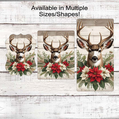 Welcome Wreath Sign, Mule Deer, Rustic Farmhouse, Cabin Decor, Wildlife Lover- PA2269