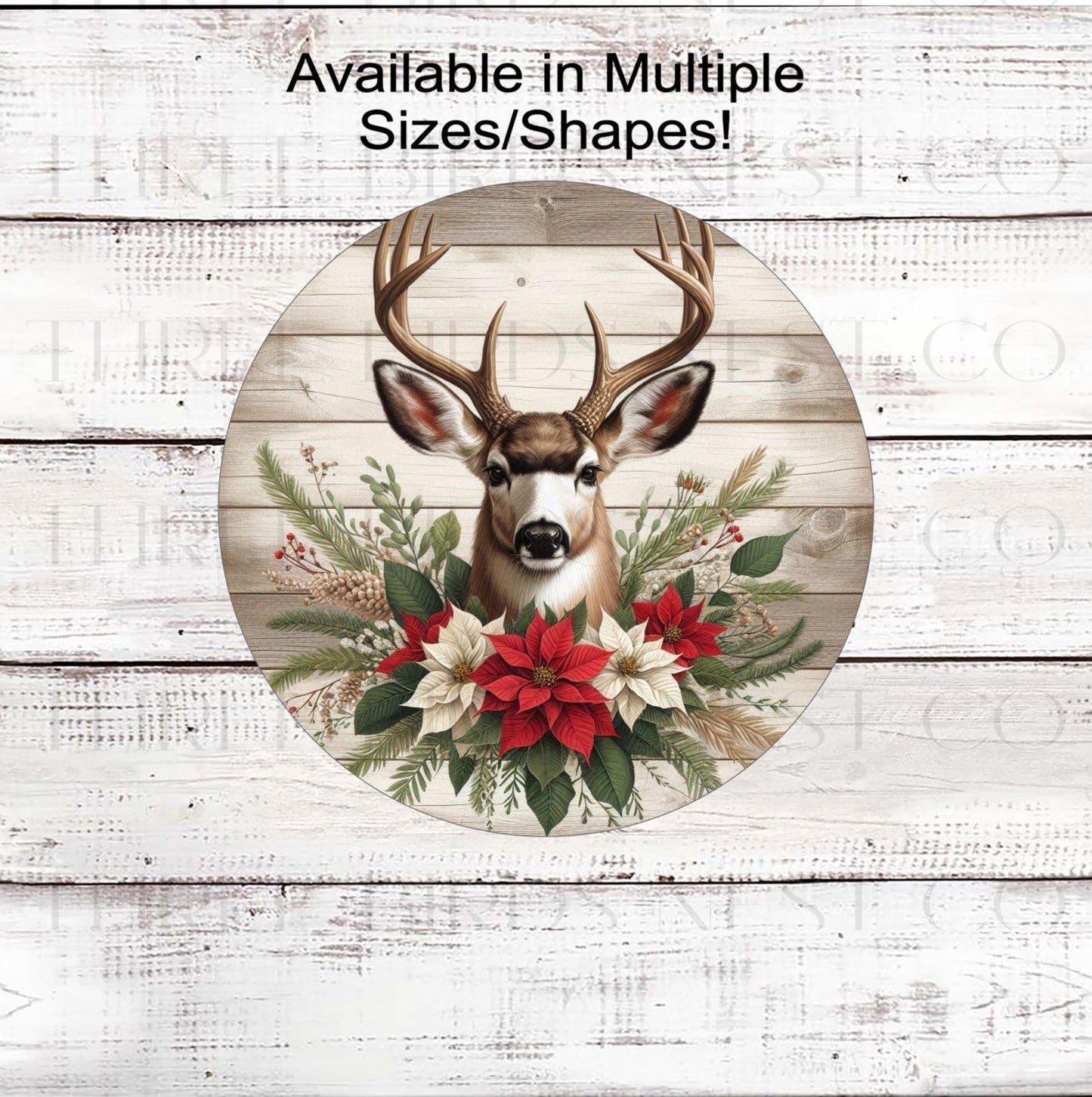 Welcome Wreath Sign, Mule Deer, Rustic Farmhouse, Cabin Decor, Wildlife Lover- PA2269