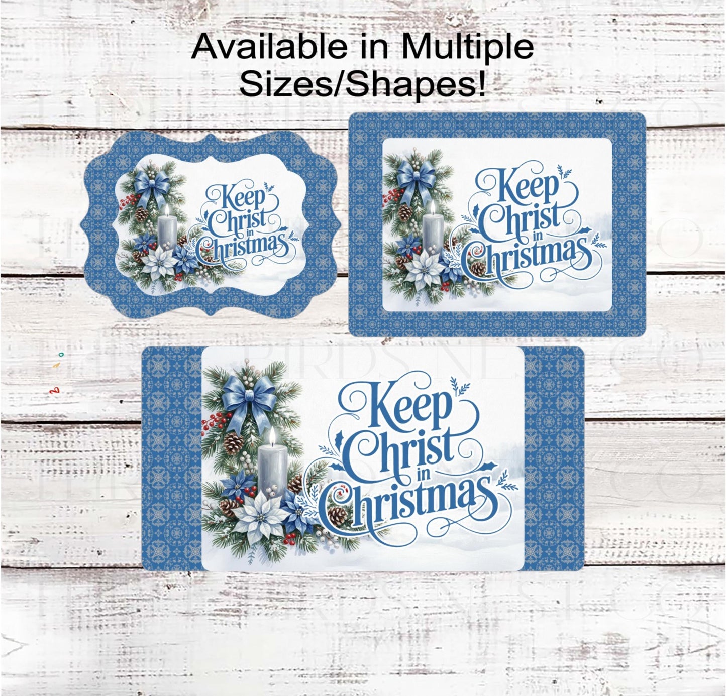 Christian Wreath Sign, Keep Christ in Christmas, Jesus is the Reason, Nativity Decor- CW2270