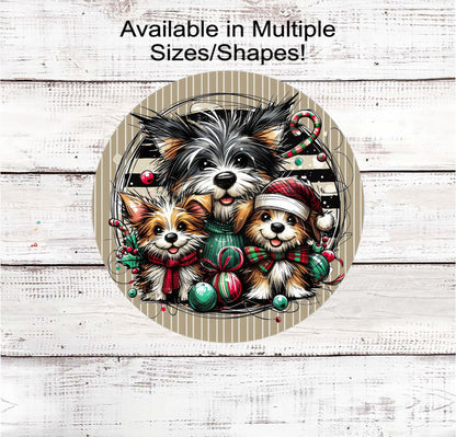 Christmas Dog Wreath Sign, Puppy Lover- PA2272