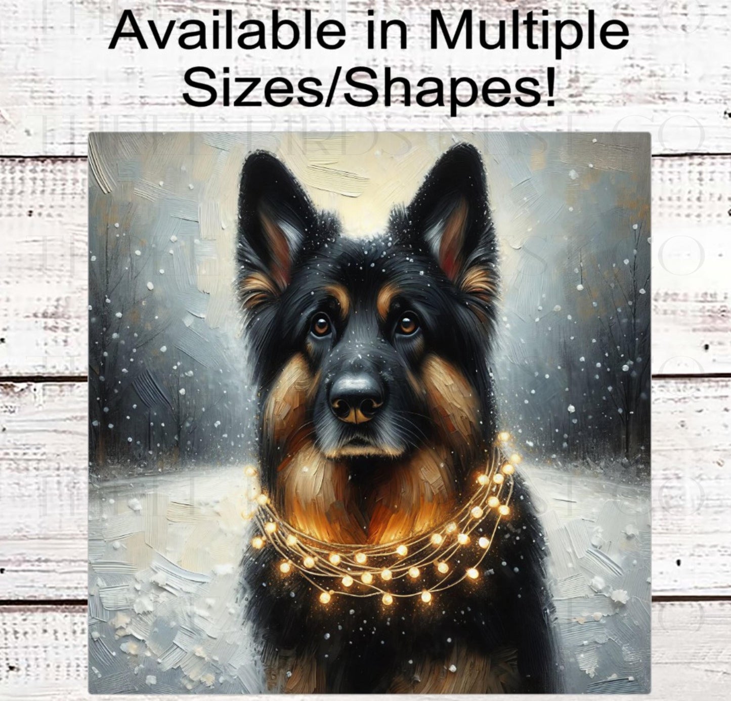 Christmas Dog Wreath Sign, German Shepherd Lover- PA2277
