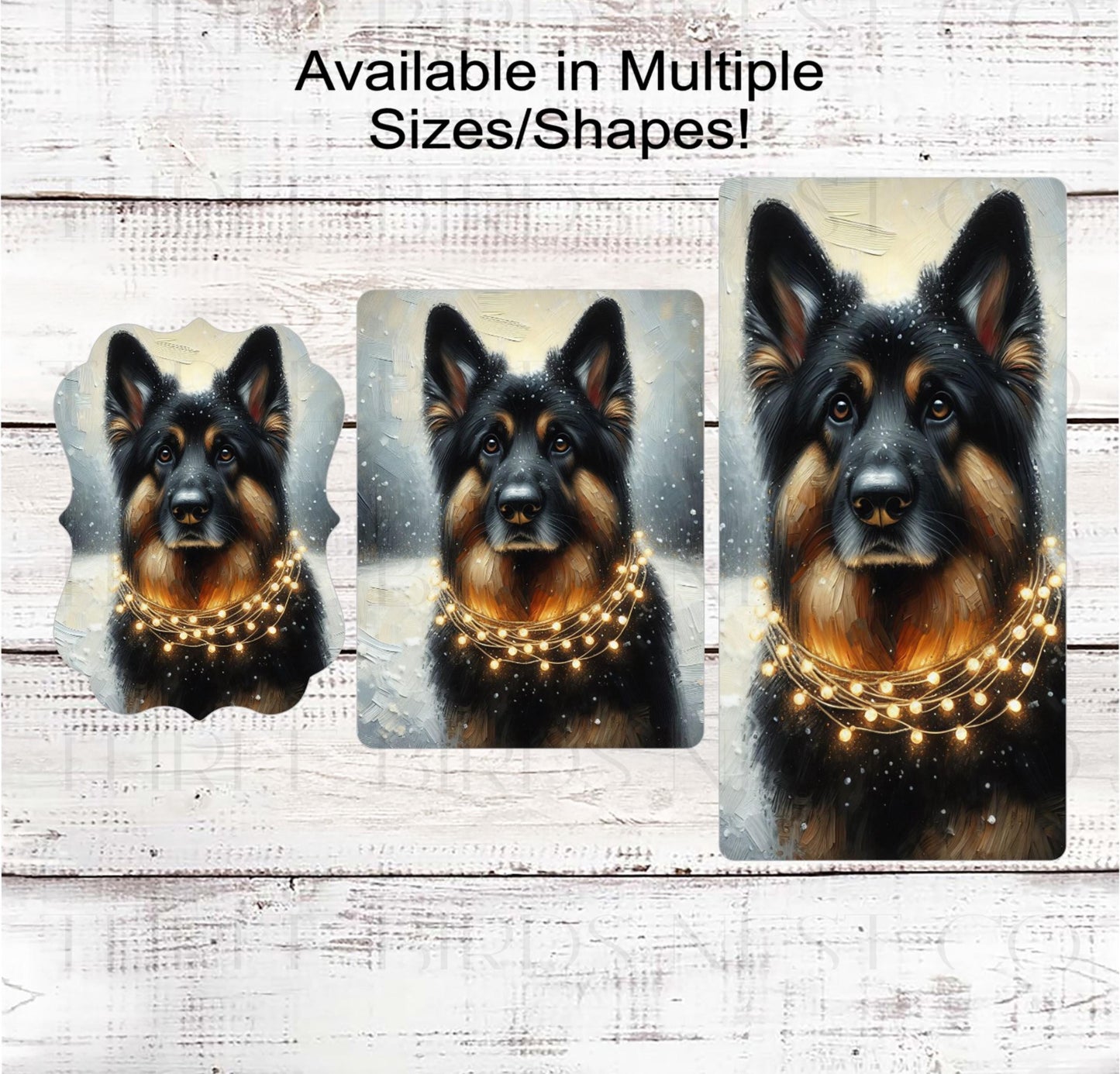 Christmas Dog Wreath Sign, German Shepherd Lover- PA2277