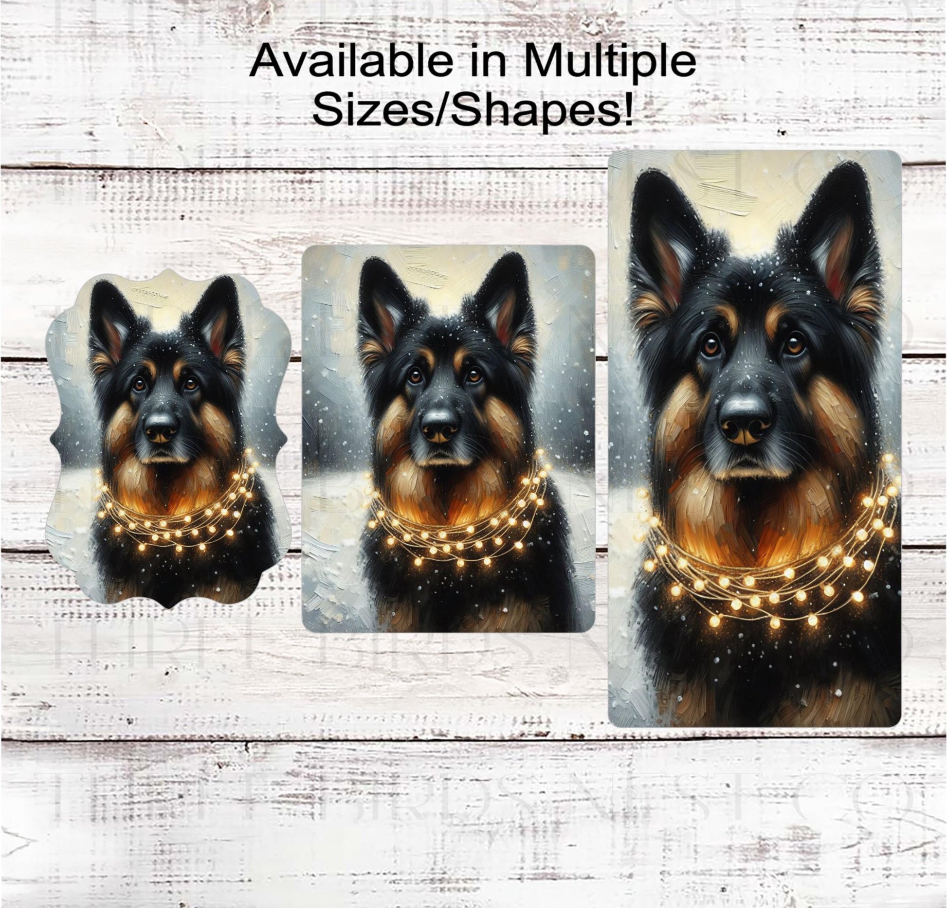 Christmas Dog Wreath Sign, German Shepherd Lover- PA2277