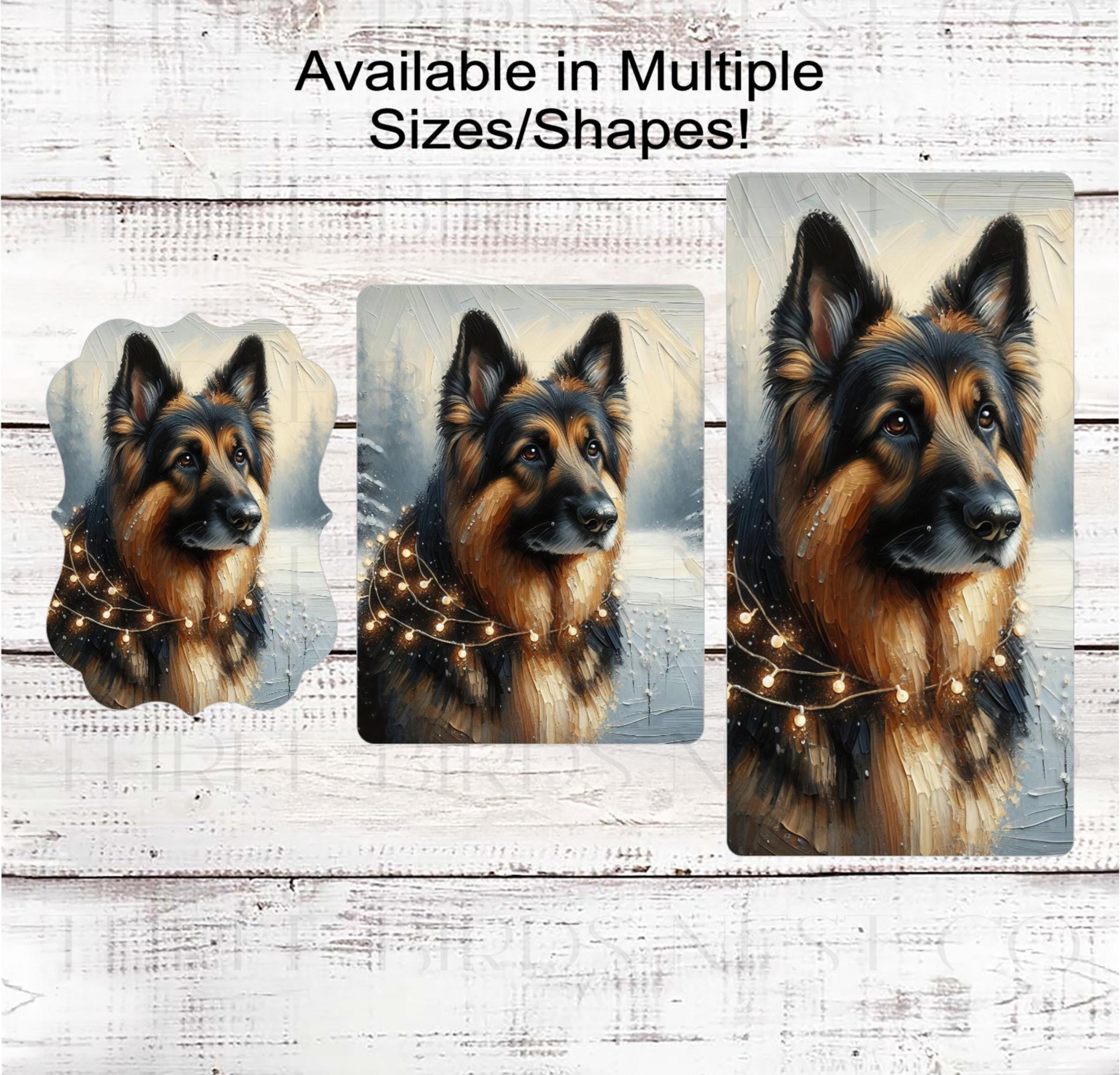 Christmas Dog Wreath Sign, German Shepherd Lover- PA2278