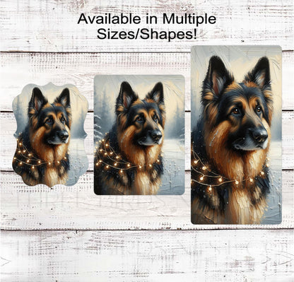 Christmas Dog Wreath Sign, German Shepherd Lover- PA2278