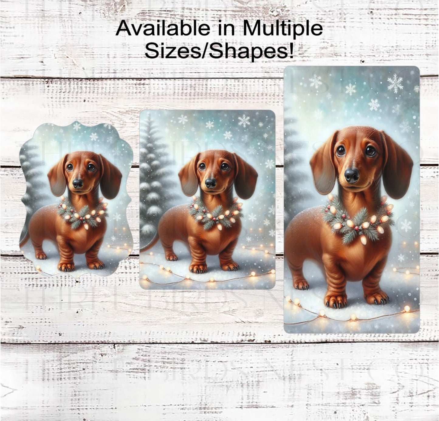 Christmas Dog Wreath Signs, Dachshund Lover- PA2279