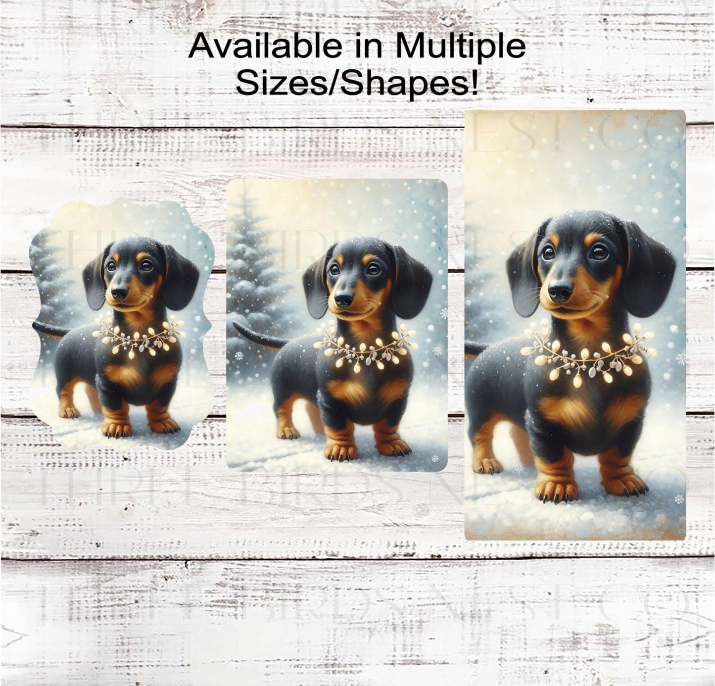 Christmas Dog Wreath Signs, Dachshund Lover- PA2280
