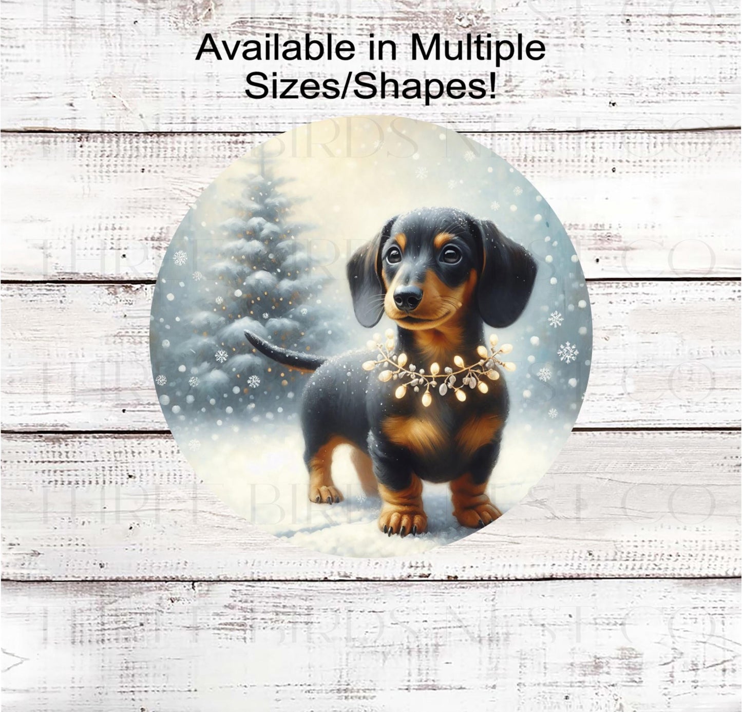 Christmas Dog Wreath Signs, Dachshund Lover- PA2280