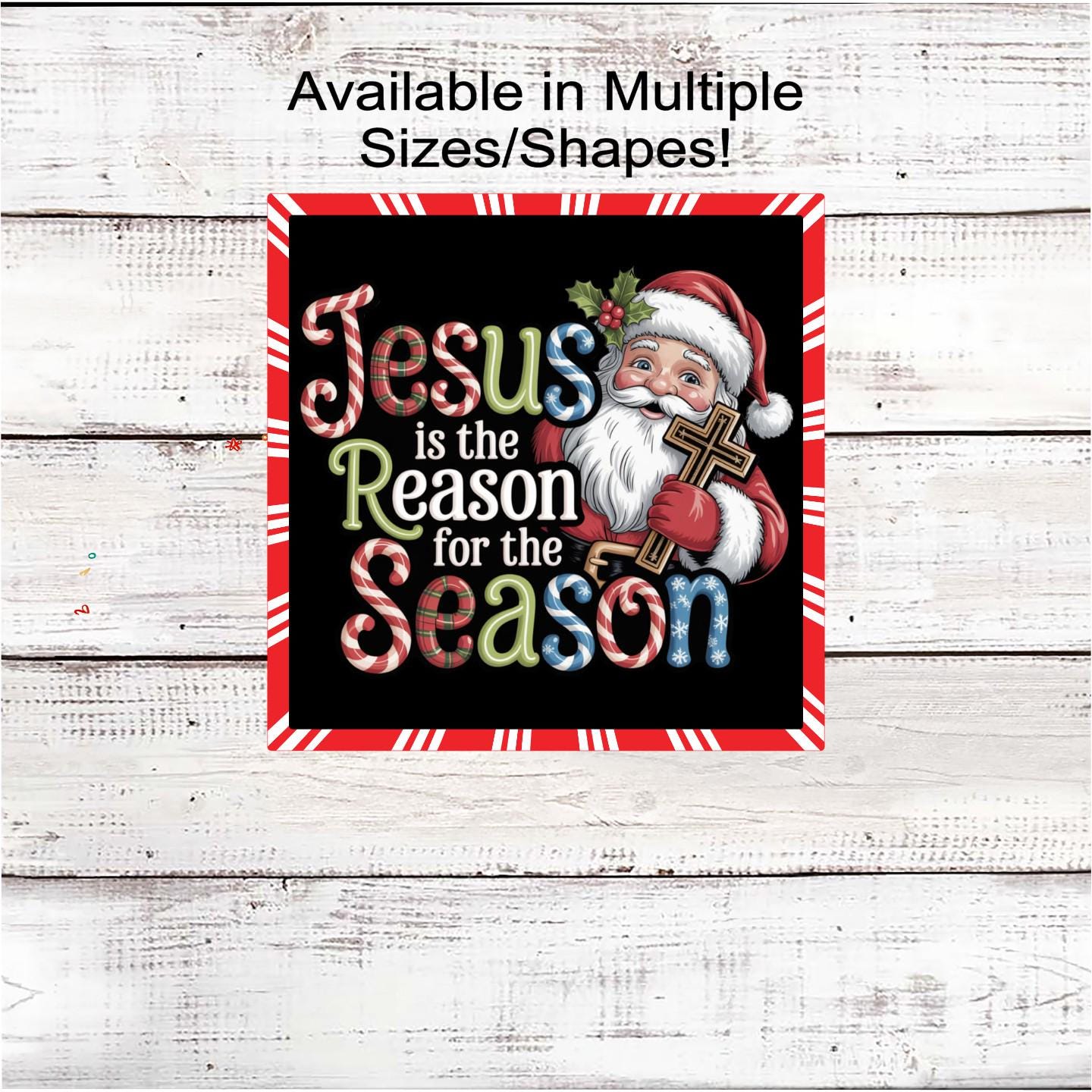 Nativity Wreath Signs, Jesus is the Reason, Religious Gifts- CW2294