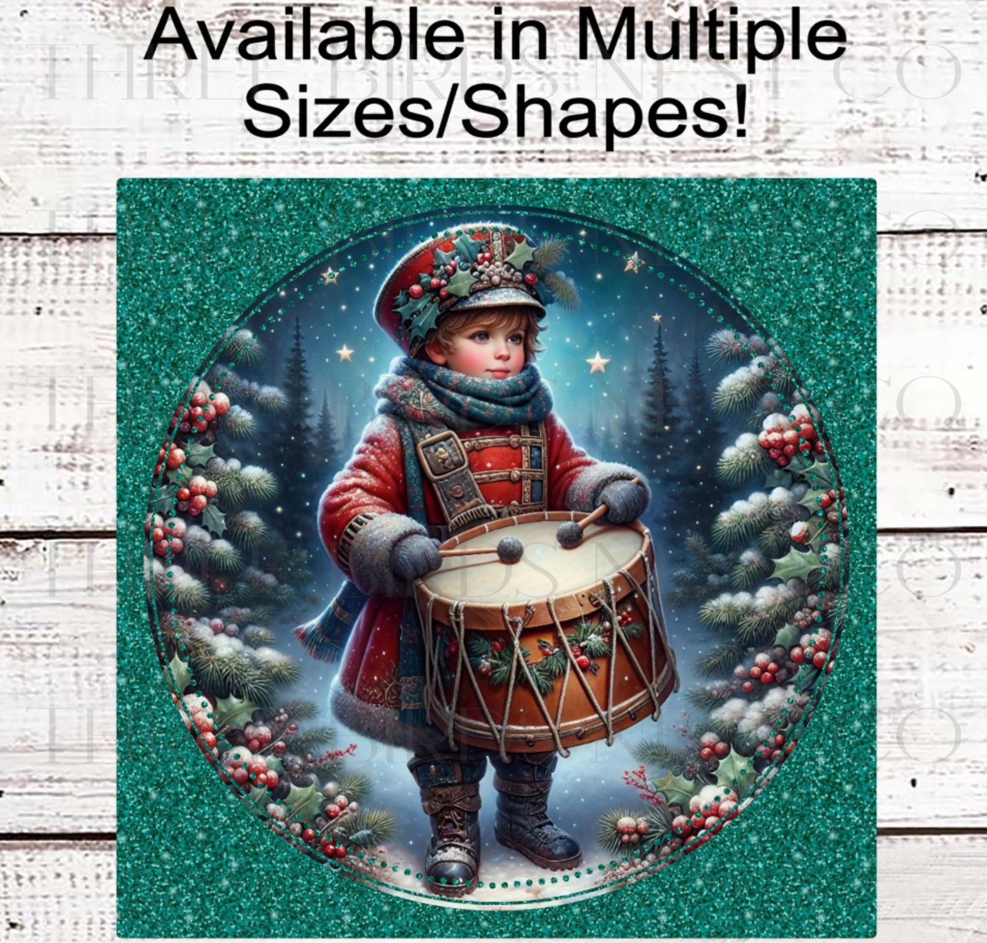 Christmas Wreath Signs, Little Drummer Boy, North Star- CW2225