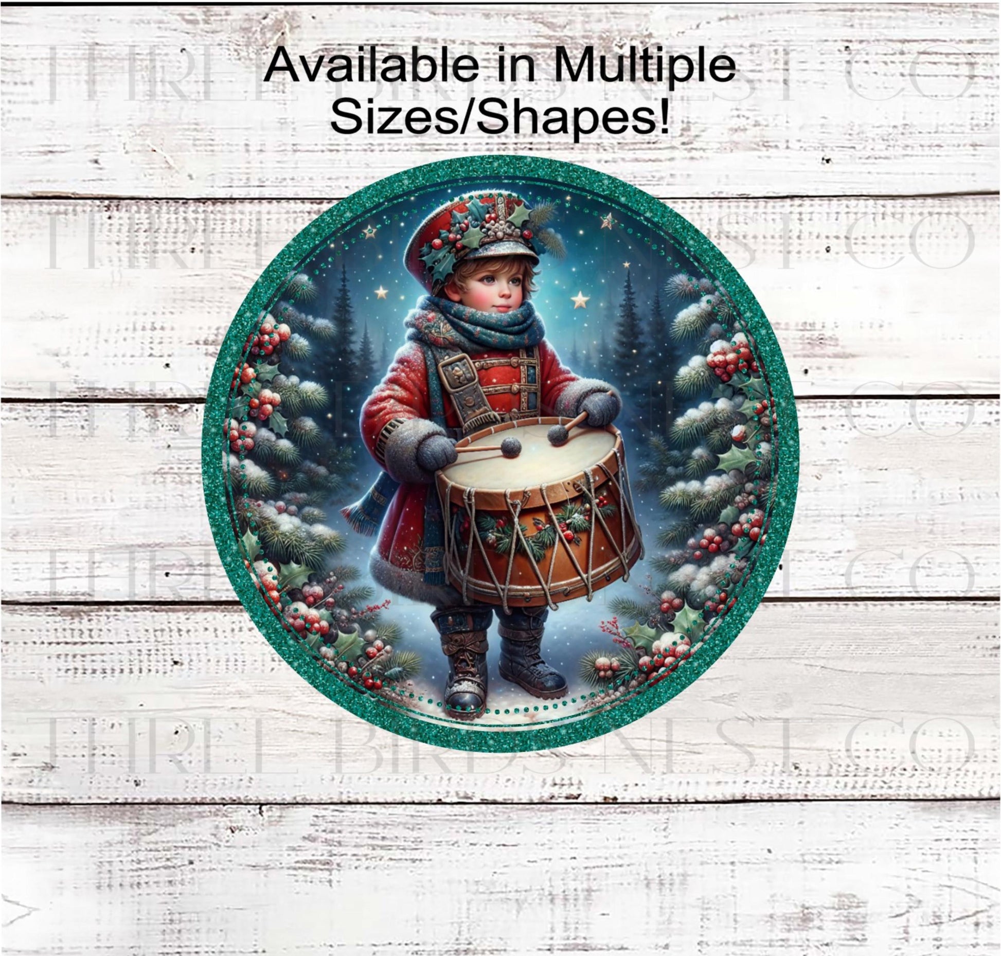 Christmas Wreath Signs, Little Drummer Boy, North Star- CW2225