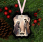 Nativity Double-Sided Metal Christmas Ornament, Baby Jesus in the Manger