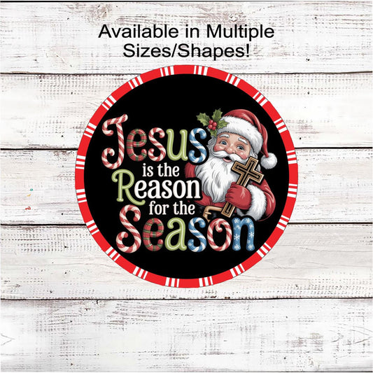 Nativity Wreath Signs, Jesus is the Reason, Religious Gifts- CW2294