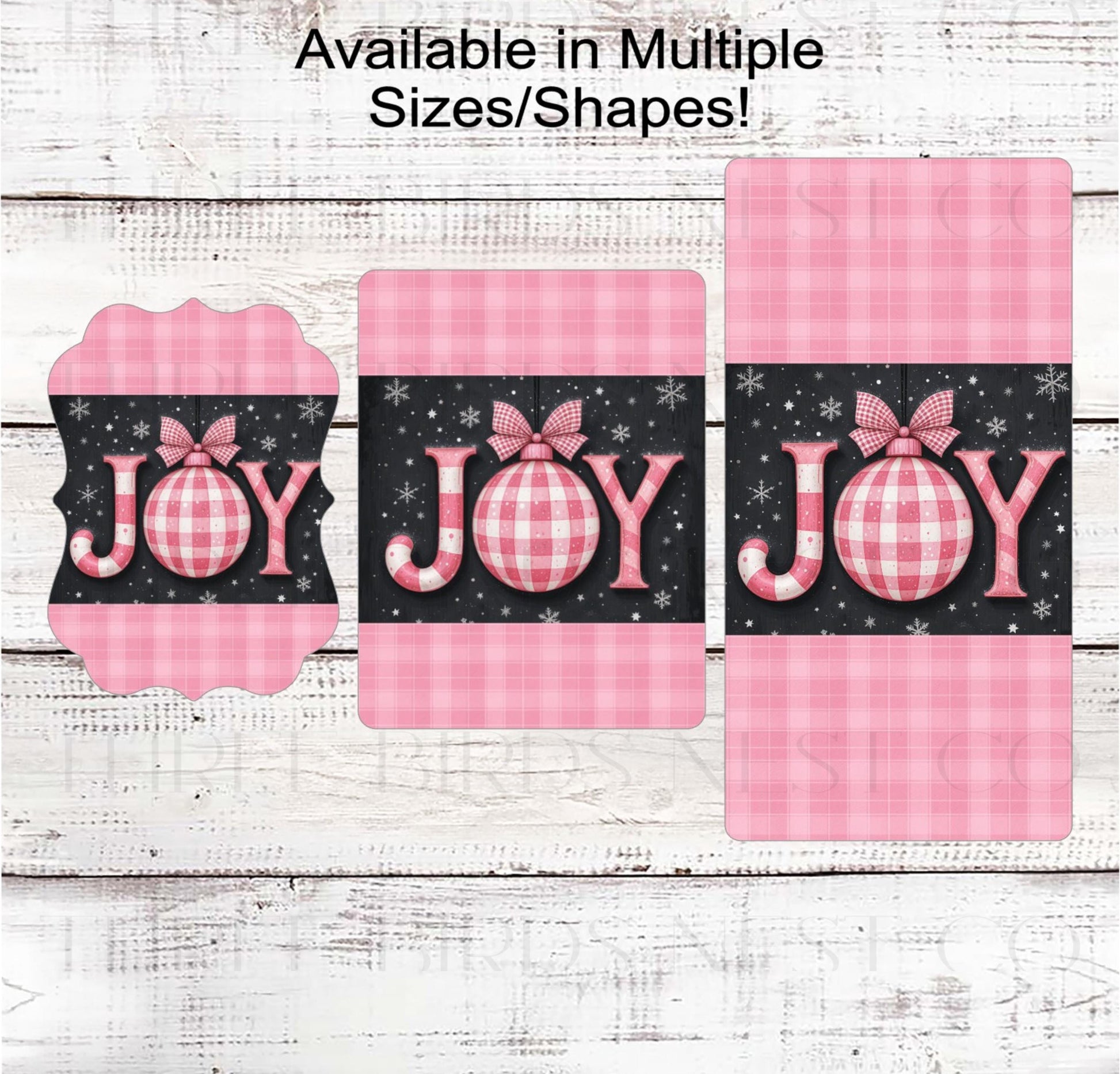 Christmas Wreath Sign, Pastel Joy Ornament- CW2263