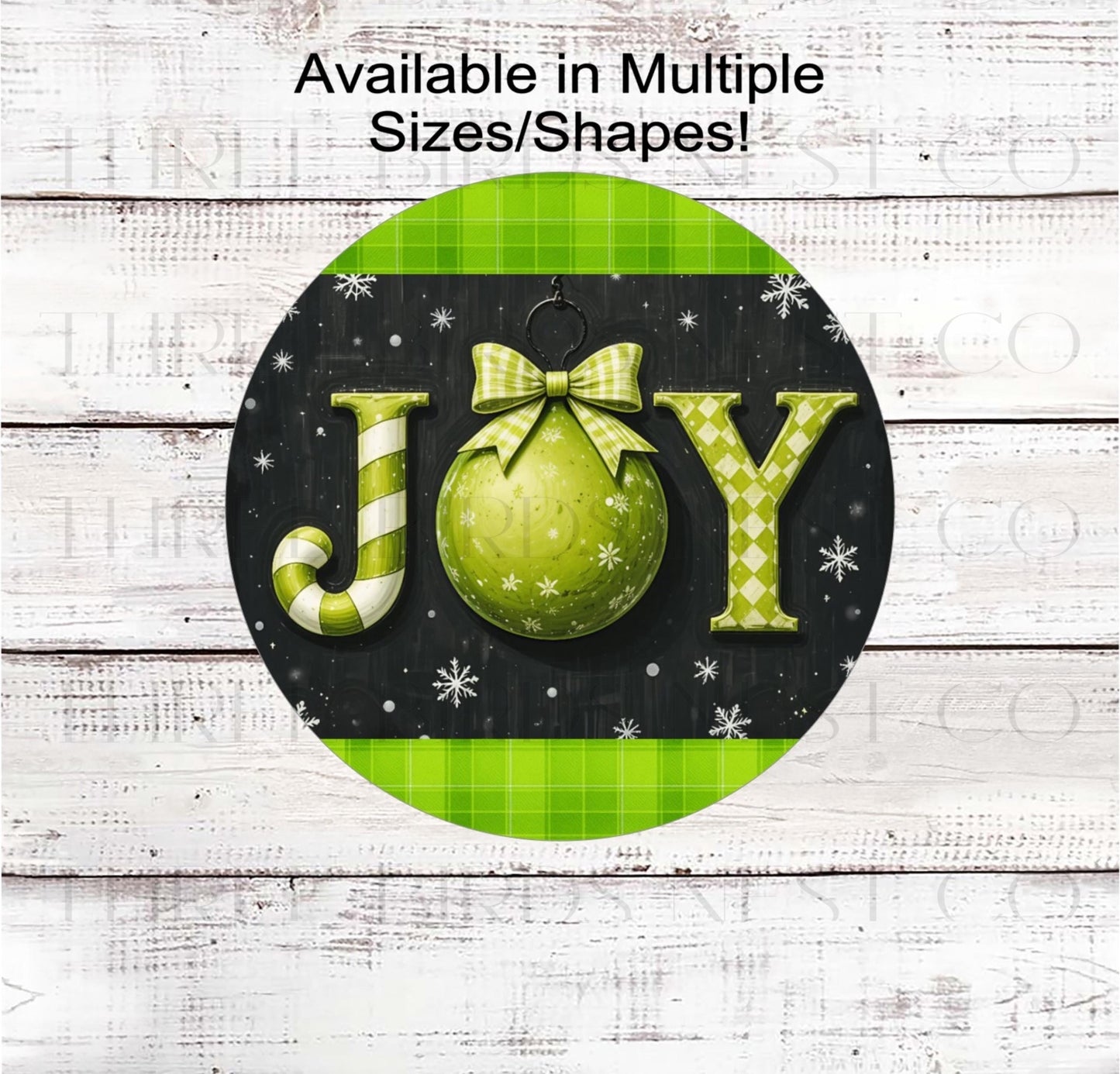 Christmas Wreath Sign, Pastel Joy Ornament- CW2266