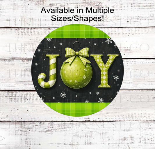 Christmas Wreath Sign, Pastel Joy Ornament- CW2266