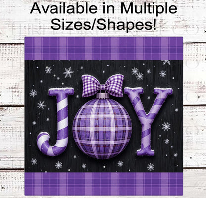 Christmas Wreath Sign, Pastel Joy Ornament, Purple Lover- CW2265